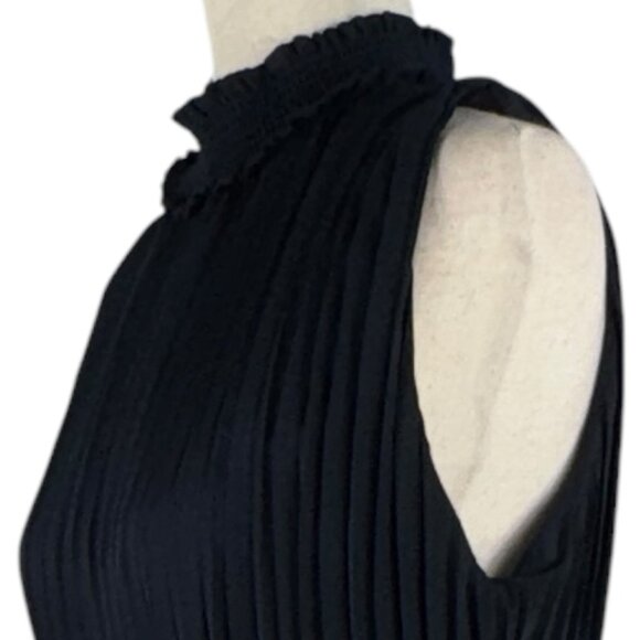 LIke new Nanette Lepore High Neck Pleated Sleeveless Maxi Dress Size 10 - Picture 5 of 15